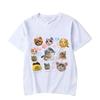 Kätzchen Avatar Bluse Damen T-Shirt Weiblich Y2k Kleidung Mädchen Kawaii Oberteile Haustier Druck Streetwear Niedliche Katze Grafik Kleidung
