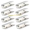 F26C 8Pcs Square Glass Clamp Aluminum  Alloys Shelf Clamp Clip Glass Holder Support Bracket Heavy Duty Glass Clamp Clip