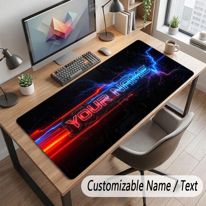 Abstract Personalized Theme Customized Mouse Pad Personalized Print Name Text Desk Mat For Home Office Table Decor