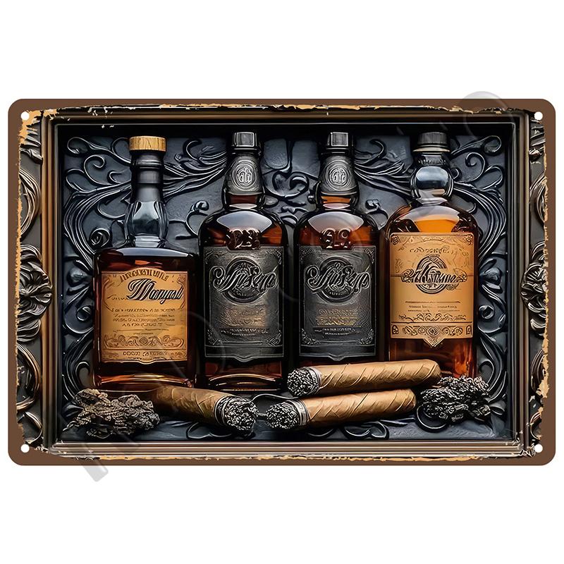 Retro Tin Signs Wall Art Bathroom Room Home Decor Items Vintage Metal Signs Accessories Luxury Decoration Poster Bar Accessories