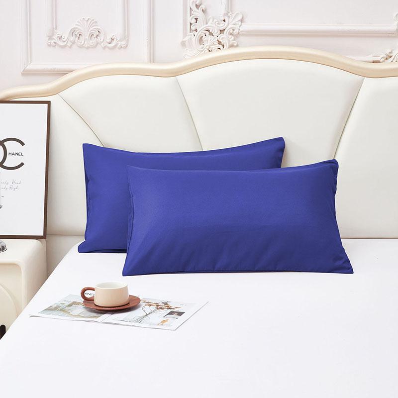 Simple Plain Sanding Pillowcase For Bed Fashion Skin-Friendly Pillow Cover For Single Double 2Pcs Home Textiles For Four Seasons