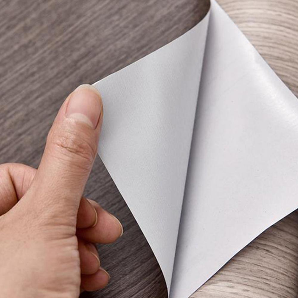 Self-Adhesive Wood-Grain Stickers Grey Waterproof Peel Stick Door Contact Paper for Backdrop Furniture Cabinets Decor Wallpaper