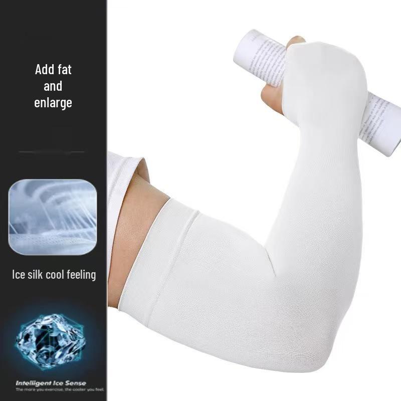 Armstulpen aus Eisseide für Sommerradfahren: Sonnenschutz & Kühlung, Einfarbig