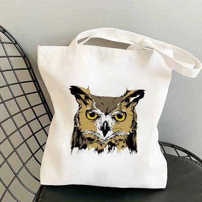 Women Casual Shoulder Handbags Tote Bag Cartoon Printing Female Basic Canvas Bags Shopping Simple Grocery Bag Beach