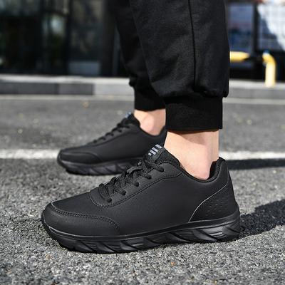Large Size 46 Autumn Leather Men'S Shoes Lightweight Fashion Casual Sports Shoes Student Running Shoes