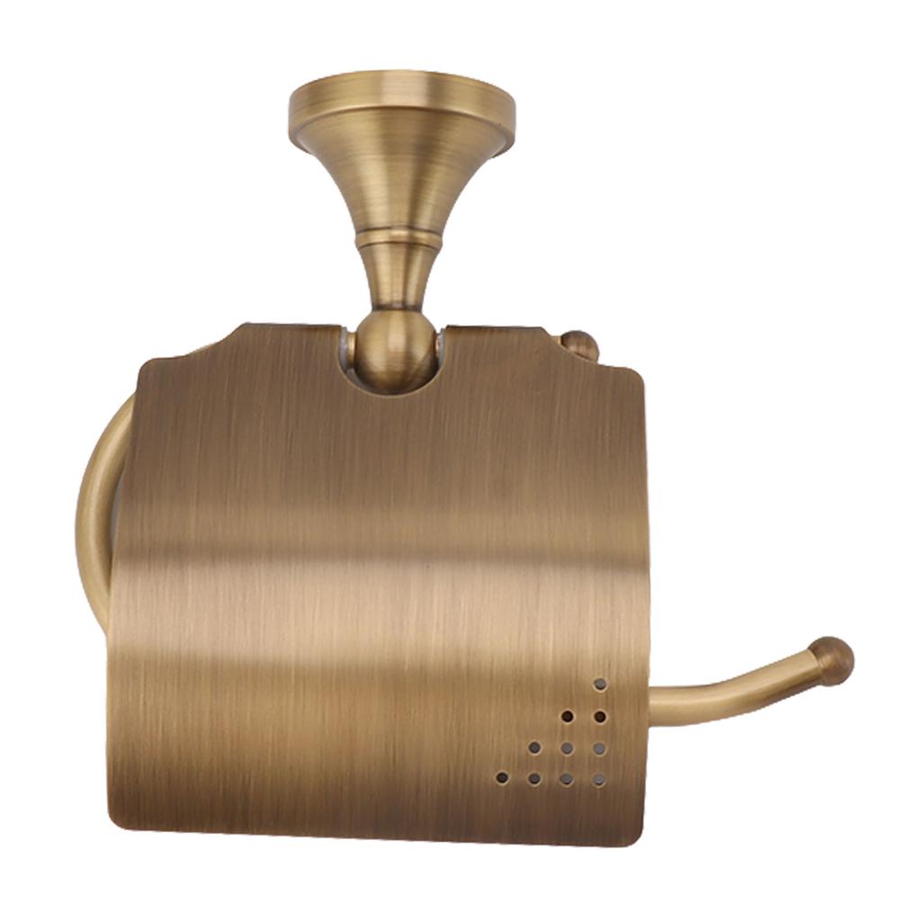 Toilettenpapierhalter Wandmontiert Kupfer Vintage-Stil Viel Platz Kratzfest für Waschraum