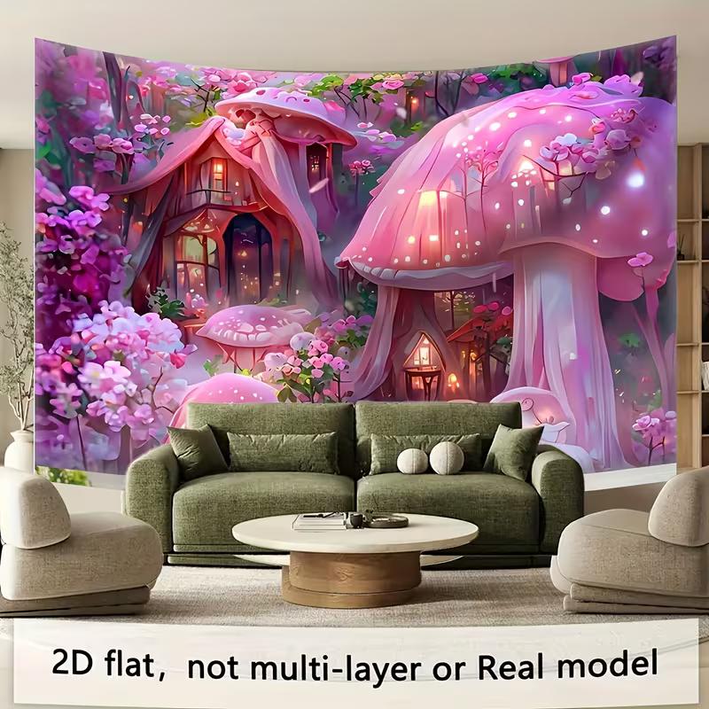 2D Dreamy Pink Forest Fairy Tale Backdrop for Photography & Event Banner
