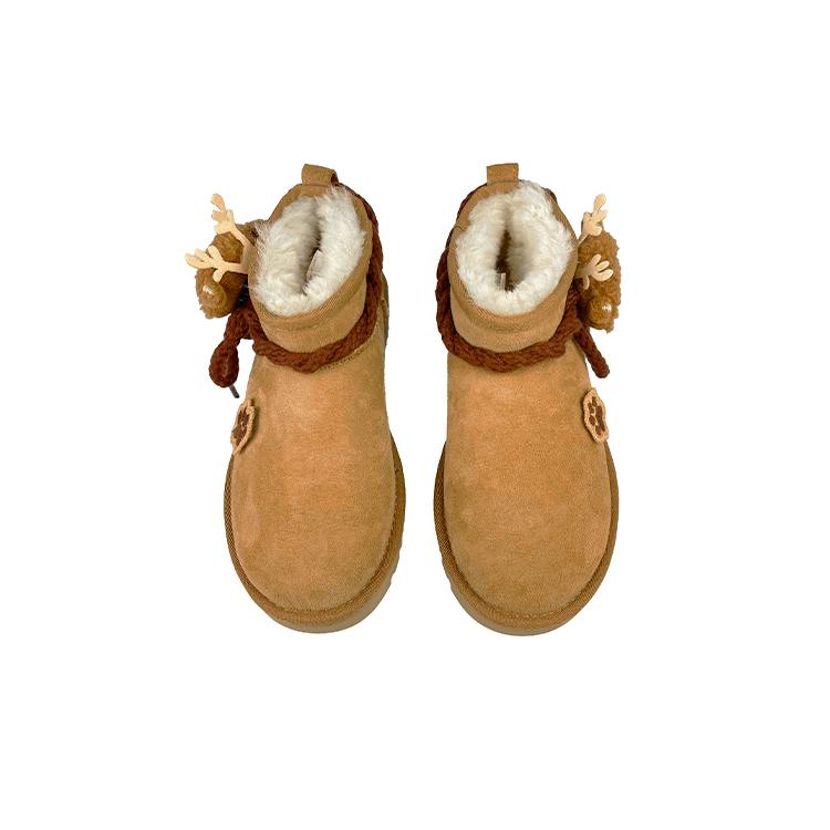 UGG Sheepskin Thermal Short Snow Boots Women's Chestnut 1116109-CHE(Team478-)