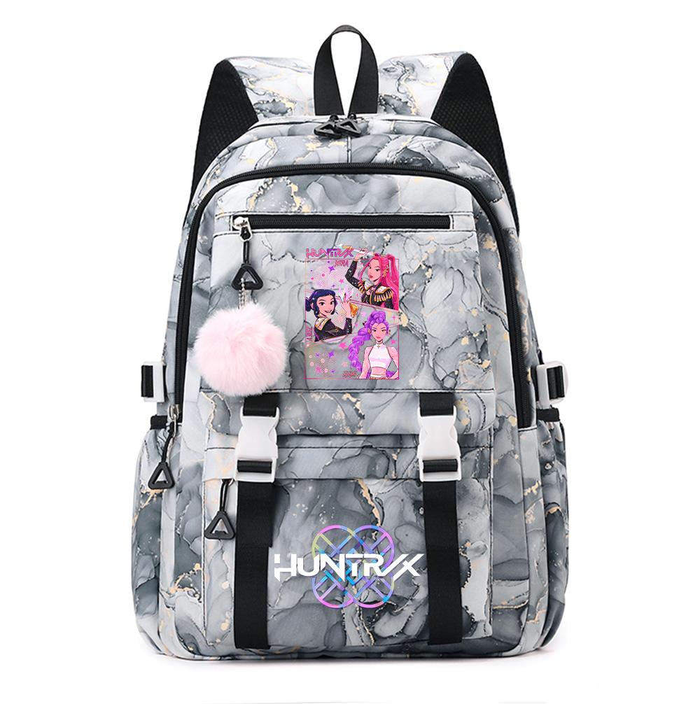 Cartoon Demon Hunters Printed Backpack Schoolbag for Teenager Student Girl Boy Bookbag Large Capacity Waterproof Travel Bag Mochila