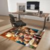 1pc Teddy Bear Coca-Cola Chair Mat - Anime Cartoon Design Office Chair Pad with Non-Slip Carpet for Home Decor, Living Room, Bedroom, Game Room, and D