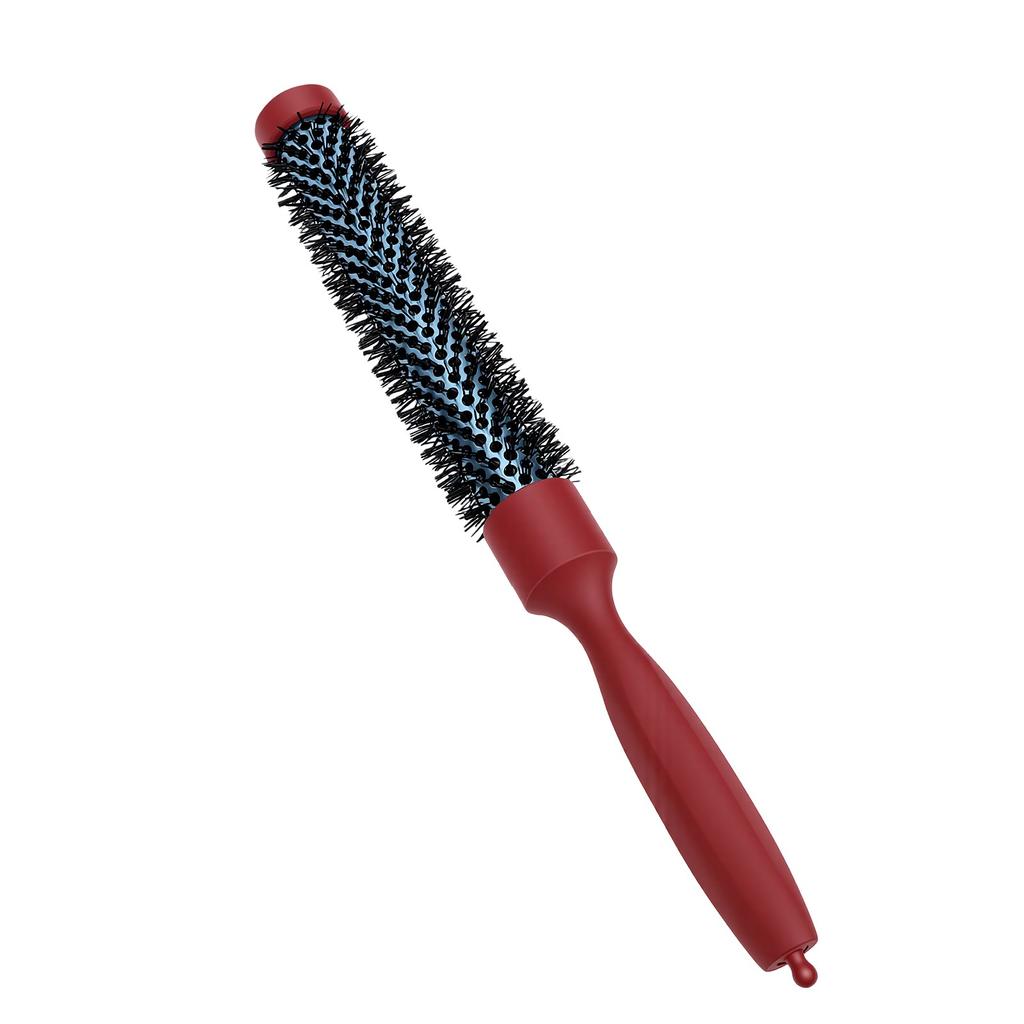Round Styling Hair Brush Curling Roll Hairbrush with Air Vents Wooden Handle for Silky Shiny Hair Salon Home Use