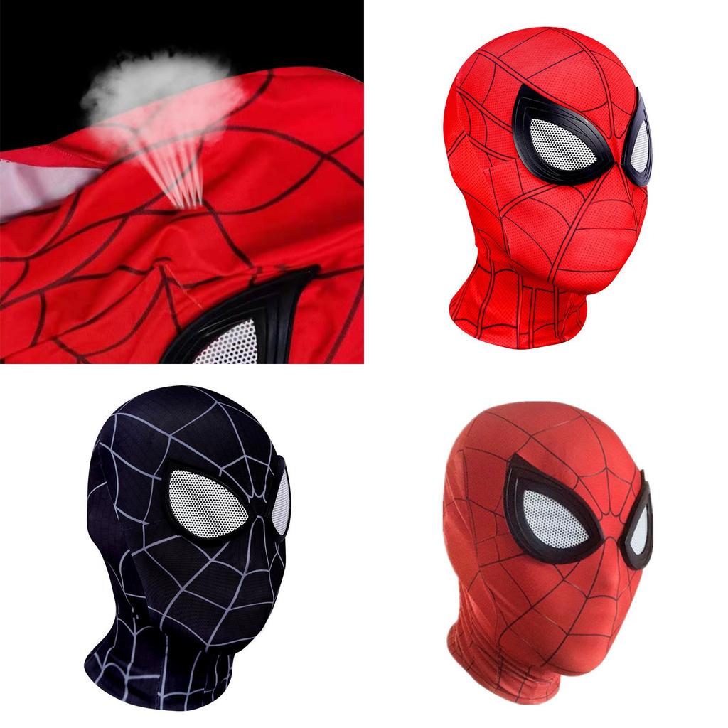Černá maska na hlavu Spider-Man, série pro dospělé, Cosplay kostým, doplněk, lehká, pohodlná