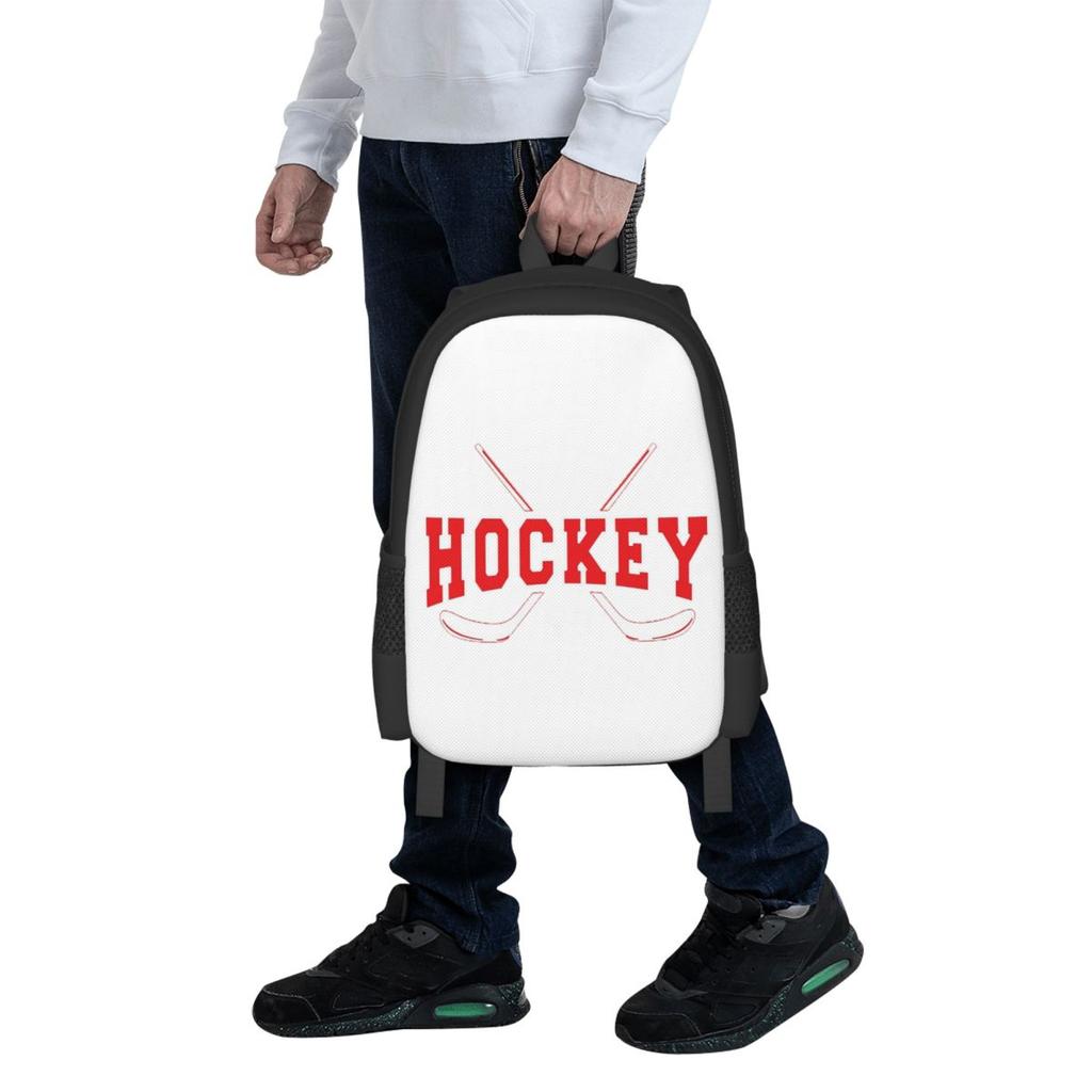 Hockey Ice Hockey Gifts Hockey Is Life Student Backpack School Bag Hiking Travel Daypack for Men Women Bookbag Shoulder Bags