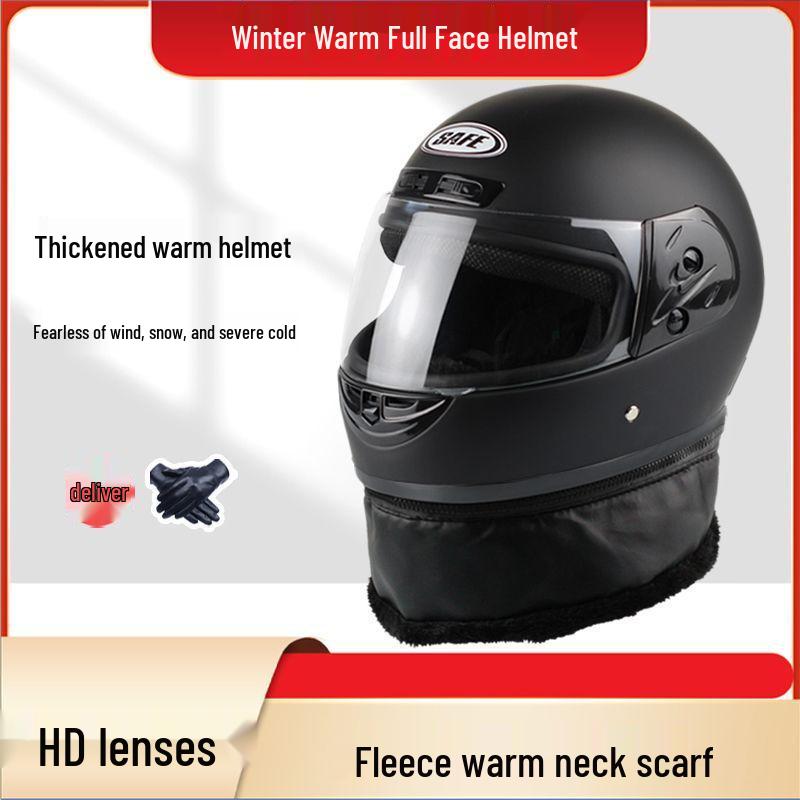 Unisex Winter Neck Gaiter & Full Face Helmet with Anti-Fog, Warmth for Electric Scooter - Ideal for All Seasons