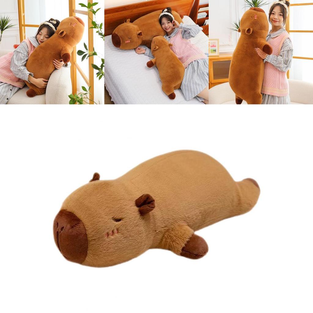 Soft Short Plush Capybara Cuddle Pillow Ideal For Sleepovers And Bedroom Decor 50cm And 90cm Sizes