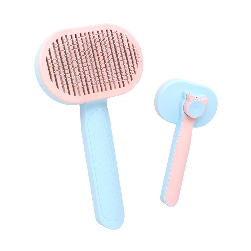 Pet Comb, Cat Hair Remover, Hair Removal, Stainless Steel Comb, Cat Hair Brush, One-click Hair Removal Comb To Remove Hair.