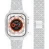 Correa+Funda de Diamantes Para Apple Watch Ultra 3 49mm 46mm 41mm 45mm 42mm 40mm 44mm Aleación de Zinc Pulsera Metálica para Mujer Para iWatch Series11 10 9 SE 8 7 6 5 4