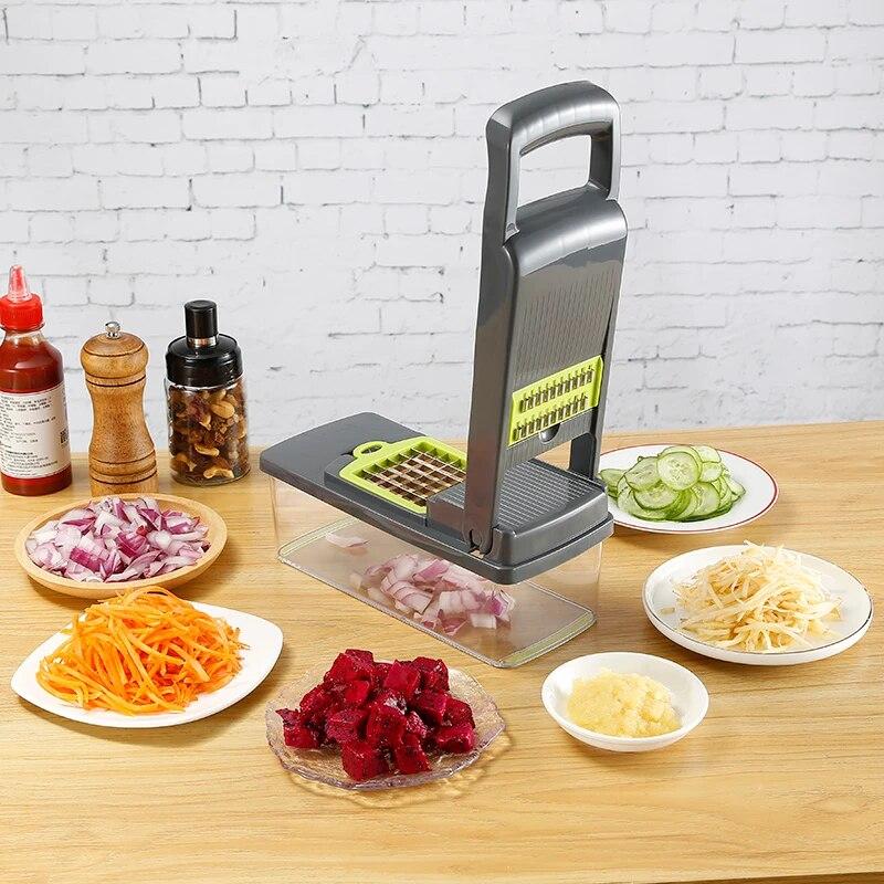 16-in-1 Vegetable Chopper - Multi-Functional Food Slicer, Dicer, And Peeler With Container - View #6