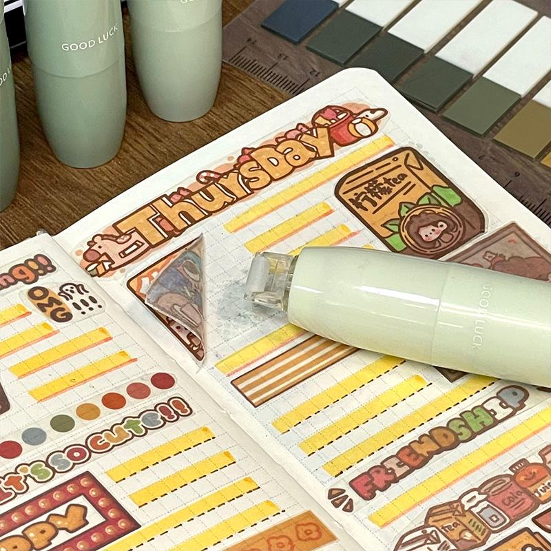 Gradient Dot Glue & Correction Tape Set with Refillable High-Capacity Double-Sided Tape
