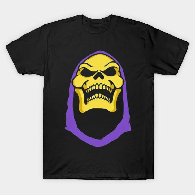 

Men Black Print T-shirt Skeletor No-Cut Transfer Paper Print Cotton Tshirt XL
