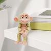 Cute Mini Animal Statue 3D Printed Articulated Monkey Figurine, Multi-Color Cartoon Model with Healing Decorative Figurine Movable Joints, Stress