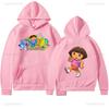 Dora The Explorer Fashion-Forward Fans Cozy Hoodies with Vibrant Prints HoodyCreativity Adventure Cartoon Adult Tops Women Gift