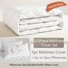 All-Season Waterproof Mattress Protector, Soft and Comfortable Cooling Fitted Sheet Set, Breathable and Noise-Free