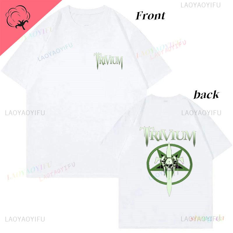 

Camisetas Trivium Shogun Official TShirt Unisex Women Bandas De Rock Cotton Vintage Two Sides Print Music Fans Clothes 4XL