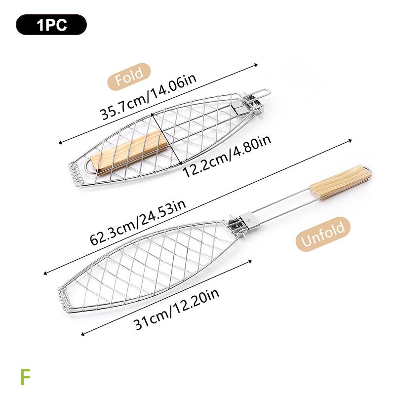 1Pcs Grill Basket Stainless Steel Grill Baskets Foroutdoor Grill |Grill Accessoriesforoutdoorgrill Campfirecooking Equipment