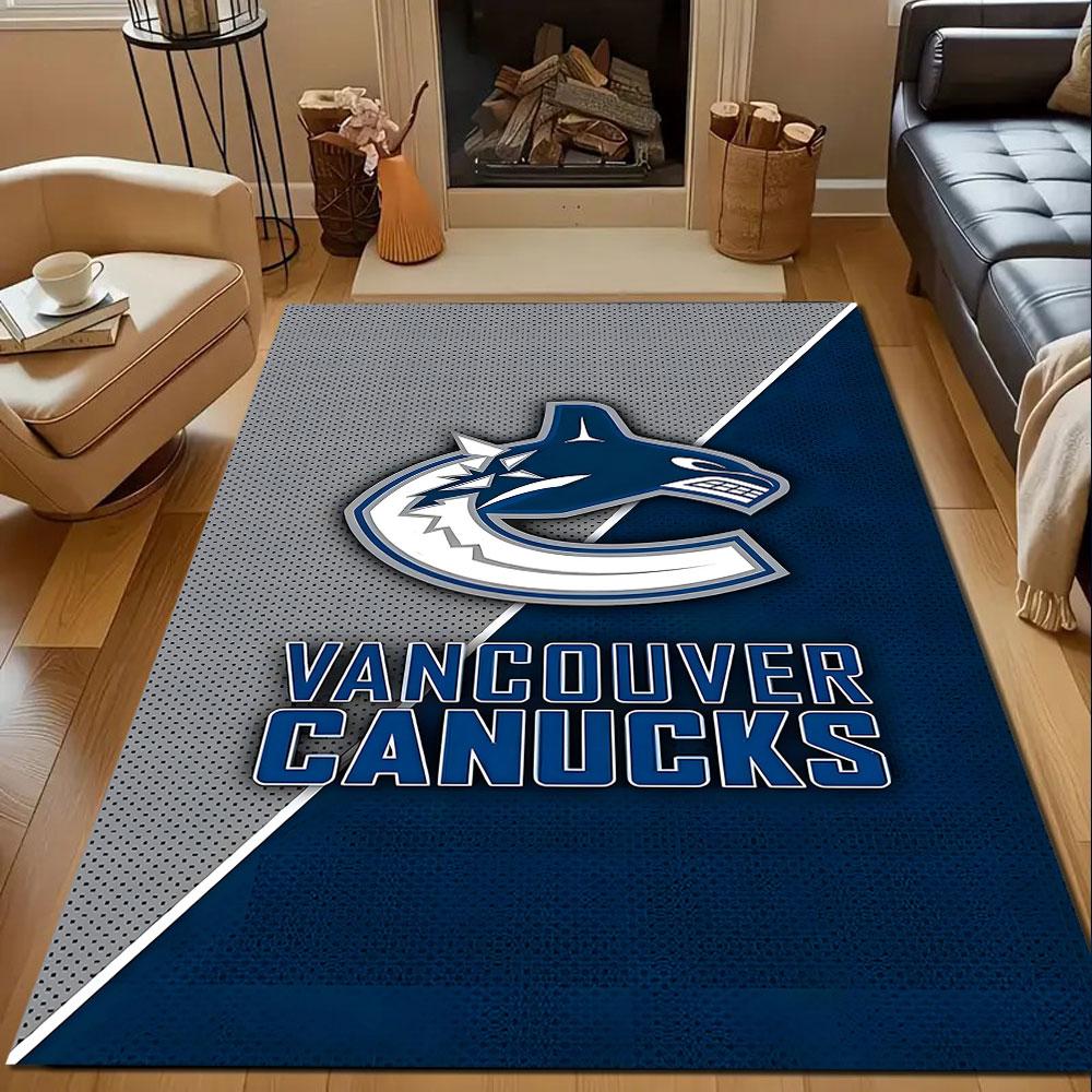 Vancouver Canucks Logo Rug Patterned carpet, non slip mat suitable for living room and bedroom sofas