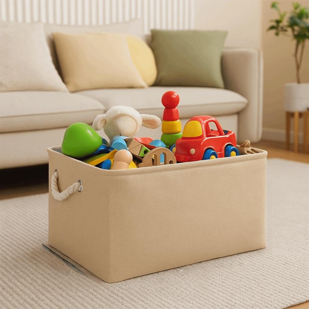 Portable Laundry Basket Rectangular Toys Storage Box Storage Bins Folding Storage Baskets  Closet