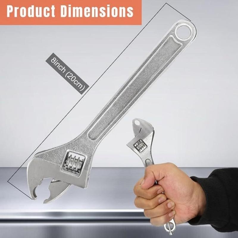 Adjustable Wrench With Wide Handle Residential Door Hinge Adjustment Tool For Plumbing Home Garage Application