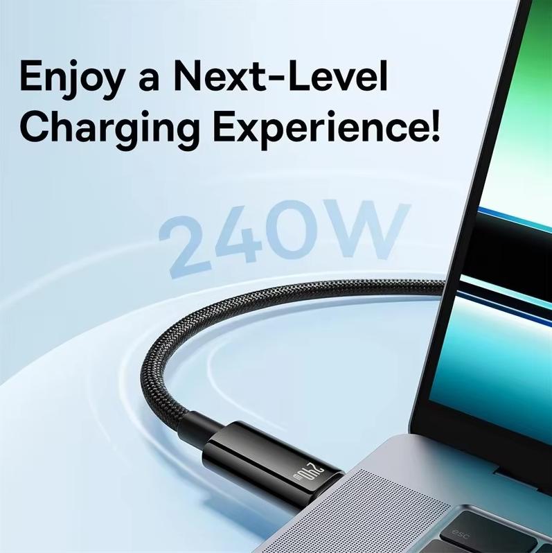 Baseus tungsten gold series fast charging data cable is suitable for Huawei Xiaomi vivo mobile phone Type-C to Type-C 240W
