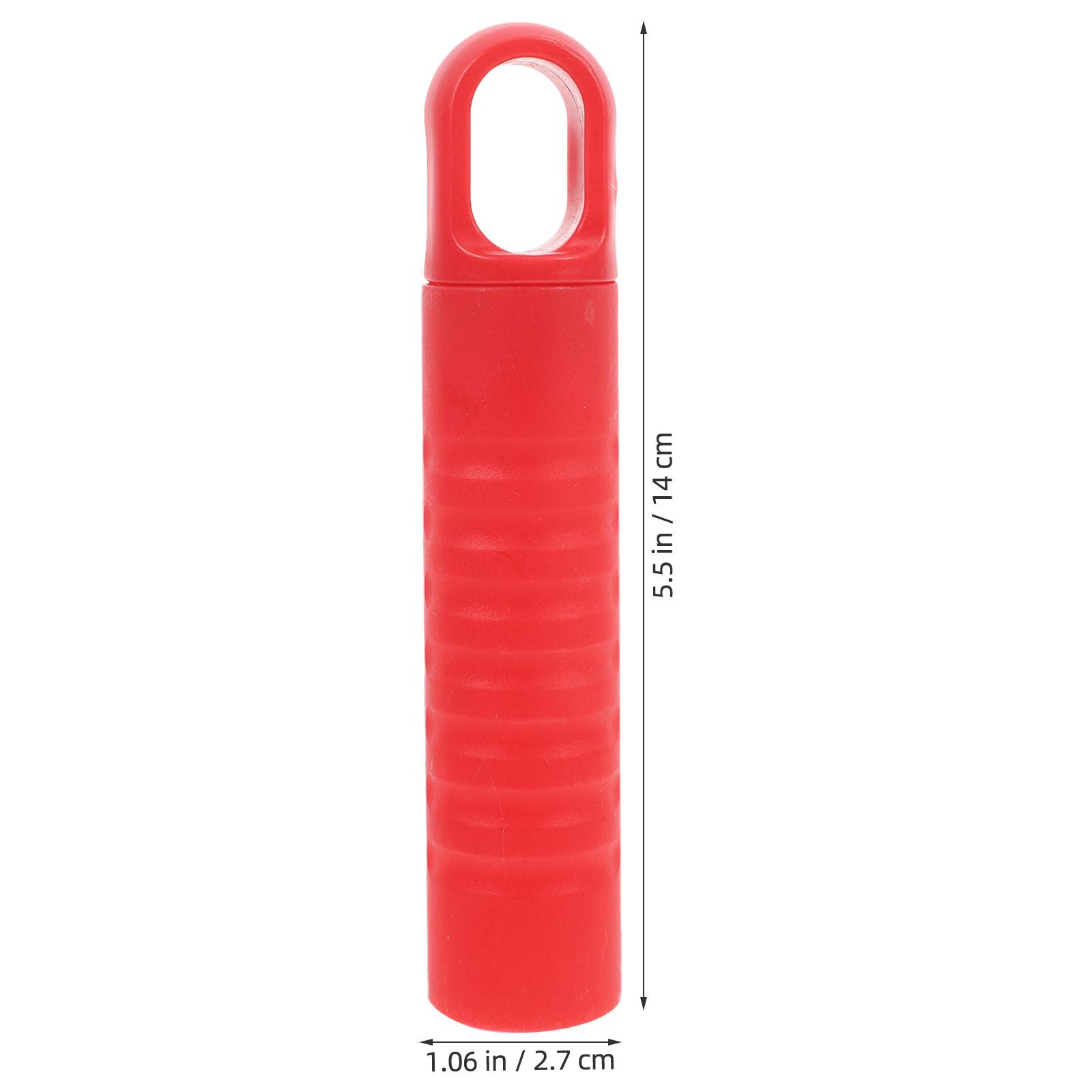 

2Pcs Mop Handle End Grips Sturdy Plastic Non-Slip Perforated Design with Hanging Hole for Broom Mop Pole Replacement Floor красный