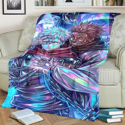 Jujutsu Kaisen Home Blanket Warm Comfortable Flannel for Bedrooms, Sofas, Beds, Chairs, Picnics, Travel