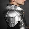 Medieval Knight Half Body Armor Set 18GA Steel Armor Cuirass, Shoulder Pauldrons Gauntlets for Cosplay