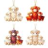 Acrylic Goat Hanging Ornament Set 2D Flat Christmas Tree Ornament Zodiac Goat Souvenir  Bag Charms