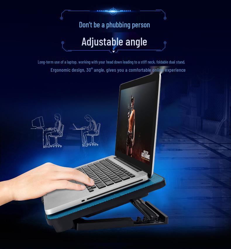 N99 Laptop Cooler 14"-15.6" Stand with Dual Fans