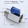 304 Stainless Steel Mini Manual Ball Valve with Male & Double Female Threads
