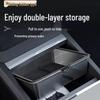 Transparent Armrest Storage Box for Tesla Model Y/3 Six-Seater Central Console