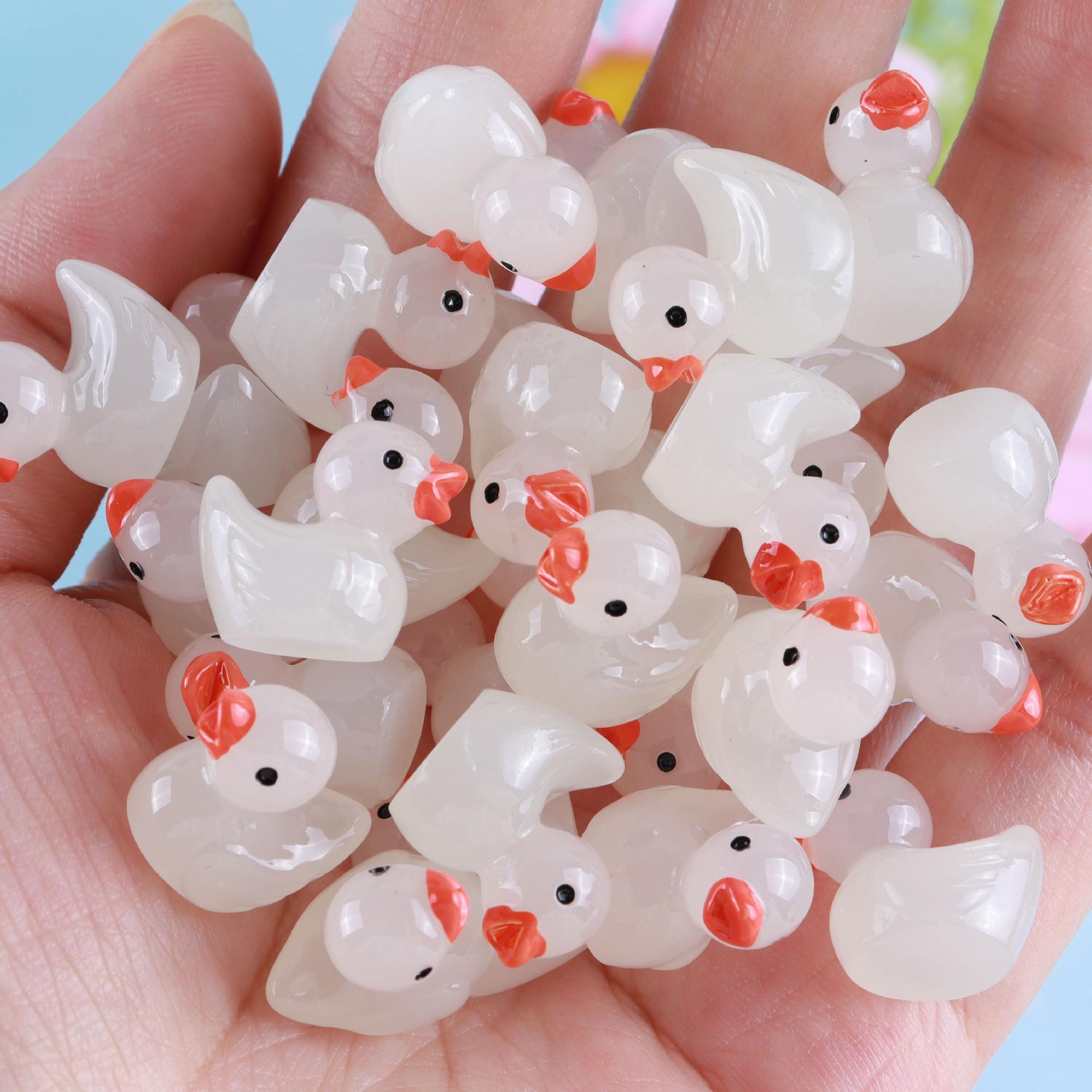 

20 шт. Миниатюрные желтые утки, светящиеся утки, миниатюрные фигурки, крошечные утки, микро-сказочный сад, ландшафтный сад фей, домашний декор 20PCS