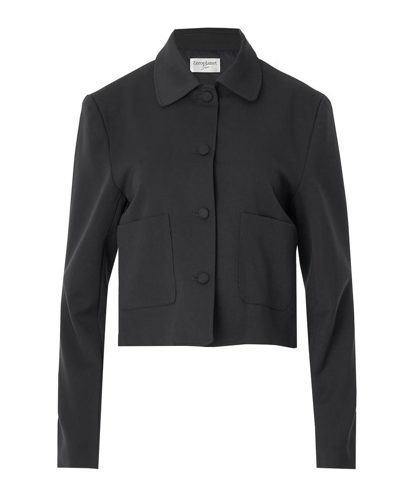 Short Jacket With Zeroplanet Ribbon [Charcoal]