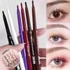 6 Colors Eyeliner Pencil Waterproof Long-lasting Red Black Brown Eyeliner Easy Wearing Quick Dry Smooth Eye Liner Gel Eye Makeup
