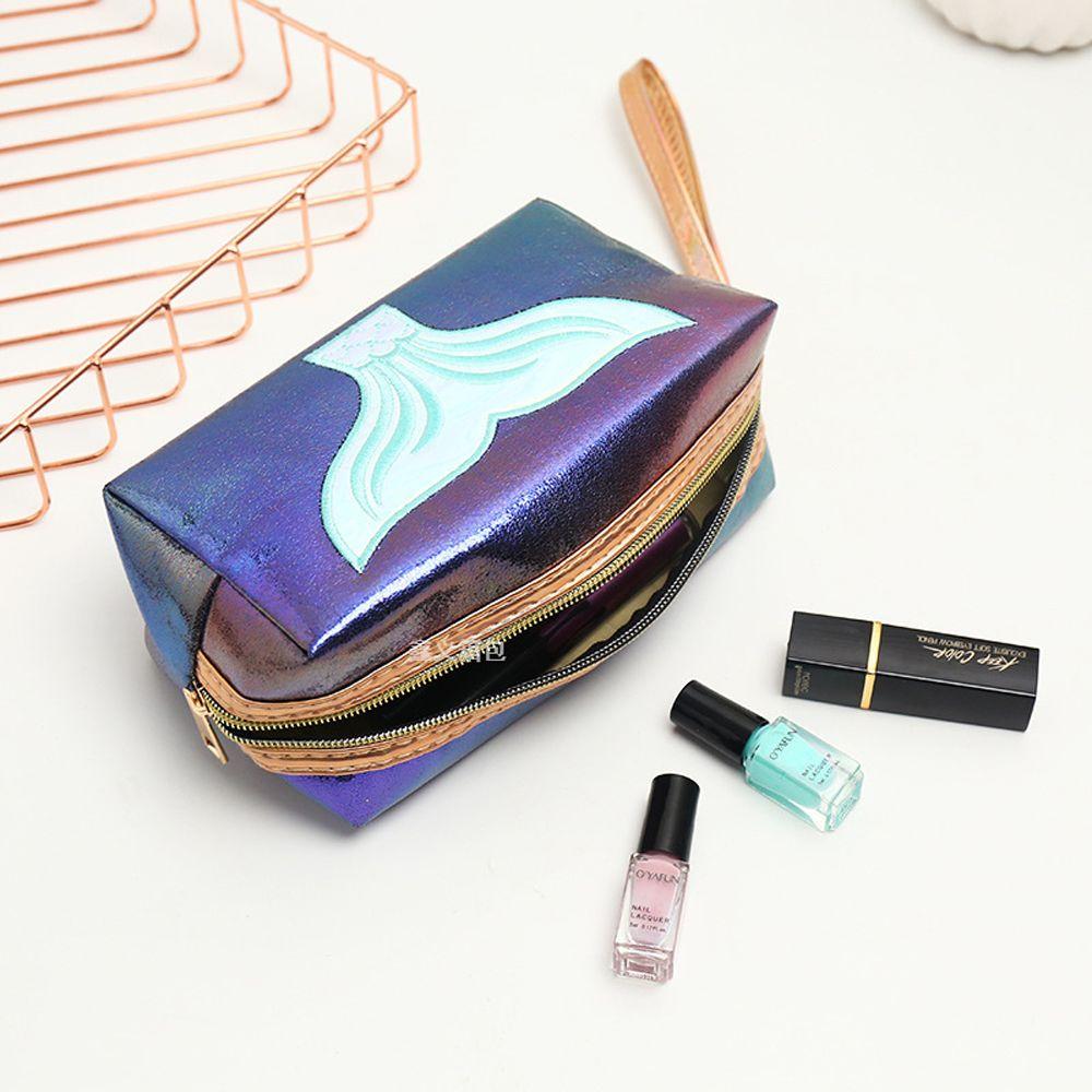 Travel Convenient Waterproof Cute Lovely PU Leather Makeup Bag Storage Bag Cosmetic Bag Laser Bag