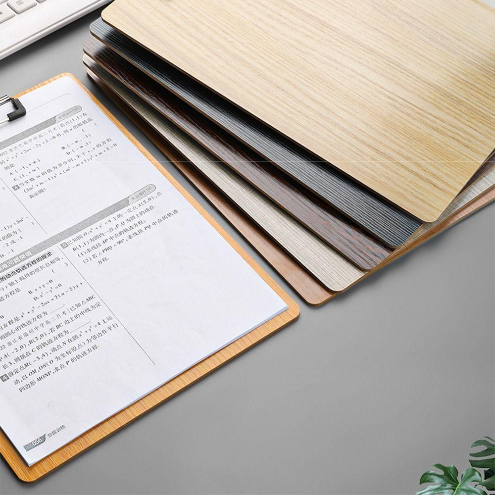 Wooden Writing Clipboard Reinforced File Clip Board Portable A4 Memo Folder  School Supplies