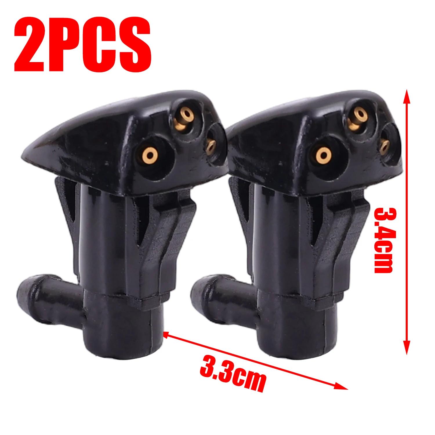 Car Windshield Wiper Washer Spray Nozzle Fix Washer Nozzle Not Spraying 3 Holes Windshield Washer Nozzle Wiper Water Spray Jet 2pcs