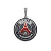 European & American Hip-Hop Football Club Badge Pendant with Colorful Drip Oil - Fan Commemorative Medal Necklace