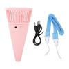 Mini Ventilateur Manuel en Forme de Cône pour Table à Poser Ventilateur de Refroidissement à Suspendre au Cou Ventilateur Personnel Portable d'Été Rose