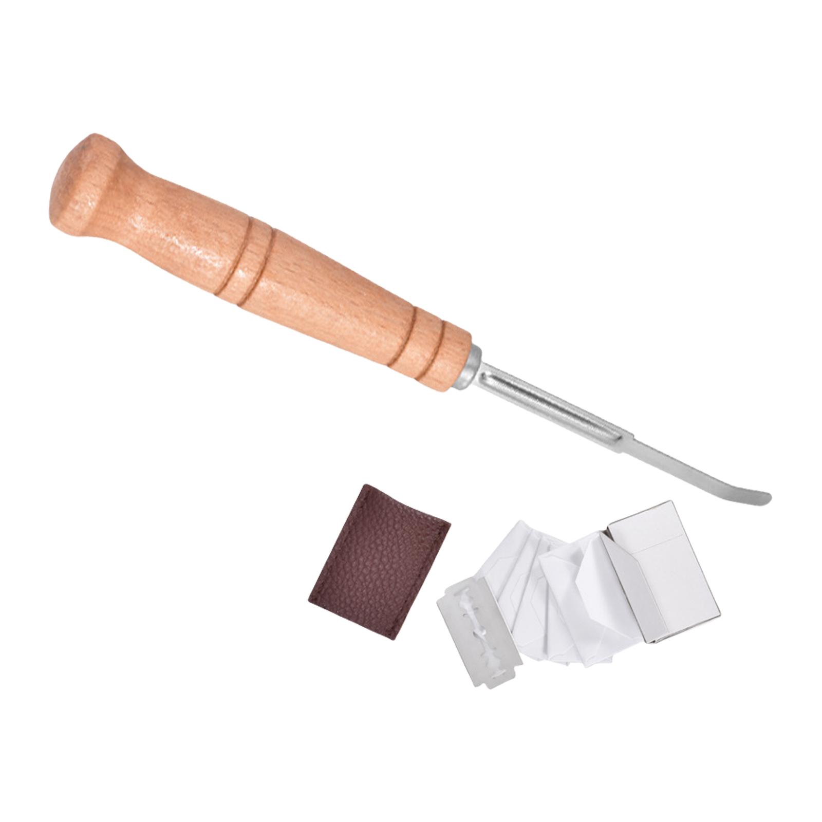 

Профессиональный инструмент для надрезания багетов Эргономичный скребок для хлеба Нож для надрезания заквасочного хлеба с деревянной ручкой Кухонный инструмент для выпечки