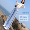 Women's 2026 High-Waisted Tencel Wide-Leg Jeans - Summer Thin Ice Silk Straight-Leg Floor-Length Pants